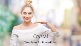  Presentation with blue eyes technology eye scan - PPT layouts with beautiful blonde and blue eye background and a  colored foreground