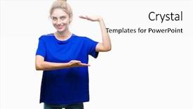  Presentation with blue eyes - Beautiful slide deck featuring beautiful blonde and blue eye backdrop and a white colored foreground