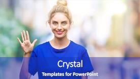  Presentation with blue eyes technology eye scan - PPT theme featuring beautiful blonde and blue eye background and a royal blue colored foreground