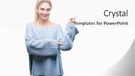  Presentation with blue eyes technology eye scan - Amazing theme having beautiful blonde and blue eye backdrop and a  colored foreground