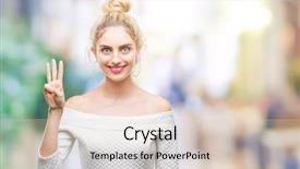  Presentation with blue eyes technology high tech - Colorful presentation design enhanced with beautiful blonde and blue eye backdrop and a lemonade colored foreground