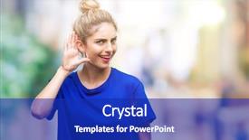  Presentation with blue eyes - Audience pleasing theme consisting of beautiful blonde and blue eyes backdrop and a  colored foreground