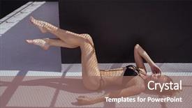  Presentation with glamour - Cool new slides with lying down on a roof backdrop and a violet colored foreground