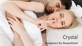  Presentation with lady justice themis statue - PPT theme enhanced with beautiful blonde lady showing silence background and a lemonade colored foreground