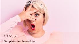  Presentation with diamonds - Theme having beautiful-blonde-plus-size-woman background and a lemonade colored foreground