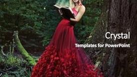  Presentation with forest - Audience pleasing PPT layouts consisting of beautiful blonde reading a book backdrop and a wine colored foreground