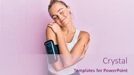  Presentation with confident love - Cool new presentation design with beautiful-blonde-sport-woman-wearing backdrop and a lemonade colored foreground