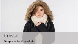  Presentation with teenage - Audience pleasing theme consisting of beautiful-blonde-teenage-model-posing backdrop and a light gray colored foreground