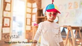  Presentation with propeller - Colorful presentation enhanced with beautiful-blonde-toddler-wearing-fanny backdrop and a lemonade colored foreground