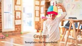  Presentation with propeller - Amazing slide deck having beautiful-blonde-toddler-wearing-fanny backdrop and a lemonade colored foreground