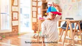  Presentation with propeller - PPT theme having beautiful-blonde-toddler-wearing-fanny background and a lemonade colored foreground