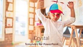  Presentation with propeller - Cool new PPT layouts with beautiful-blonde-toddler-wearing-fanny backdrop and a lemonade colored foreground