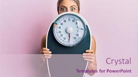  Presentation with loss - Theme enhanced with beautiful-blonde-woman-holding-weight background and a lemonade colored foreground