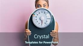  Presentation with weight loss - Presentation consisting of beautiful-blonde-woman-holding-weight background and a tawny brown colored foreground