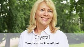 Presentation with lady - Theme featuring beautiful-blonde-woman-of-sixty background and a sky blue colored foreground
