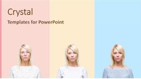  Presentation with beautiful midnight sun over - Cool new presentation with beautiful blonde woman over colorful backdrop and a  colored foreground