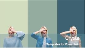  Presentation with beautiful green - PPT theme having beautiful blonde woman over green background and a  colored foreground