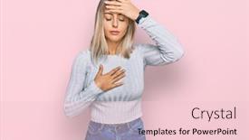  Presentation with fever - Slide set having beautiful-blonde-woman-wearing-casual background and a lemonade colored foreground