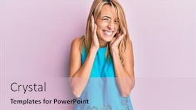  Presentation with noise - Slide deck with beautiful-blonde-woman-wearing-casual background and a lemonade colored foreground