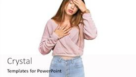  Presentation with fever - Beautiful slides featuring beautiful-blonde-woman-wearing-casual backdrop and a white colored foreground