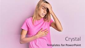  Presentation with fever - Beautiful theme featuring beautiful-blonde-woman-wearing-casual backdrop and a lemonade colored foreground