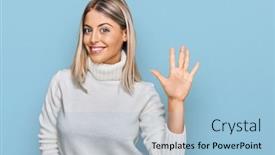  Presentation with black women beautiful woman - Slide set with beautiful-blonde-woman-wearing-casual background and a light blue colored foreground