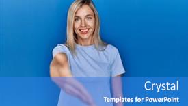  Presentation with blue handshake - 