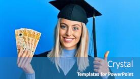  Presentation with philippine - PPT layouts with beautiful-blonde-woman-wearing-graduation background and a teal colored foreground