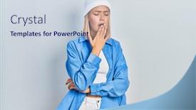  Presentation with wool - Slide set consisting of beautiful-blonde-woman-wearing-wool background and a sky blue colored foreground