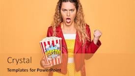  Presentation with salty - Theme featuring beautiful-blonde-woman-with-blue background and a yellow colored foreground