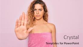  Presentation with sing - Audience pleasing slide set consisting of beautiful-blonde-woman-with-blue backdrop and a lemonade colored foreground