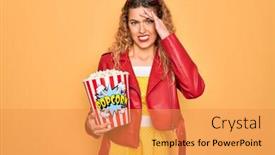  Presentation with salty - Beautiful presentation featuring beautiful-blonde-woman-with-blue backdrop and a gold colored foreground