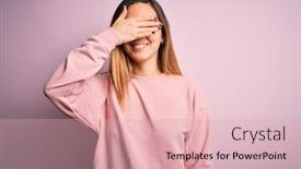  Presentation with blue pink - Theme having beautiful-blonde-woman-with-blue background and a lemonade colored foreground