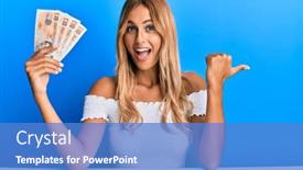  Presentation with united kingdom - Presentation theme featuring beautiful-blonde-young-woman-holding background and a teal colored foreground