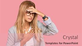  Presentation with flu virus - Colorful PPT theme enhanced with beautiful-blonde-young-woman-wearing backdrop and a lemonade colored foreground