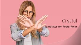  Presentation with negative - PPT theme with beautiful-blonde-young-woman-wearing background and a  colored foreground