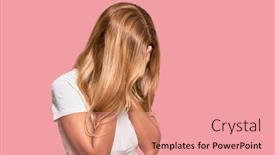  Presentation with tshirt - Amazing theme having beautiful-blonde-young-woman-wearing backdrop and a coral colored foreground