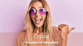  Presentation with mouth - Audience pleasing slide deck consisting of beautiful-blonde-young-woman-wearing backdrop and a coral colored foreground