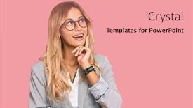  Presentation with young woman wearing boxer gloves - Beautiful slides featuring beautiful-blonde-young-woman-wearing backdrop and a coral colored foreground