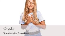  Presentation with tie dye - PPT layouts with beautiful-blonde-young-woman-wearing background and a light gray colored foreground