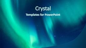  Presentation with paranormal - PPT layouts with beautiful blue and green northern background and a dark gray colored foreground