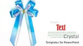  Presentation with blue - PPT theme having beautiful-blue-bow-on-white background and a white colored foreground