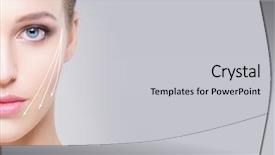  Presentation with blue eyes - PPT layouts consisting of beautiful blue eyes and arrow background and a  colored foreground