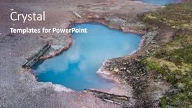  Presentation with hot spring - Slides consisting of beautiful-blue-hot-spring-artist background and a gray colored foreground