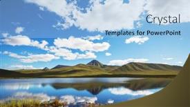  Presentation with tundra - Presentation theme having beautiful-blue-lake-in-polar background and a light blue colored foreground
