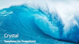  Presentation with ocean wave - PPT layouts enhanced with beautiful blue ocean wave background and a teal colored foreground