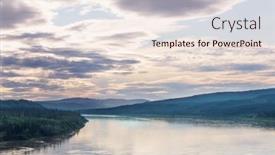  Presentation with river - Amazing presentation theme having beautiful-blue-river-in-alaska backdrop and a lemonade colored foreground