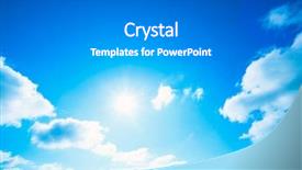  Presentation with plain clear navy blue blue and white cloudy - Beautiful theme featuring beautiful blue sky and white backdrop and a gray colored foreground