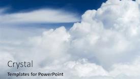  Presentation with sky blue - Slide set consisting of beautiful-blue-sky-with-cumulus background and a lemonade colored foreground