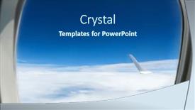  Presentation with bird eye view - Presentation theme having beautiful-blue-sky-with-soft and a  colored foreground